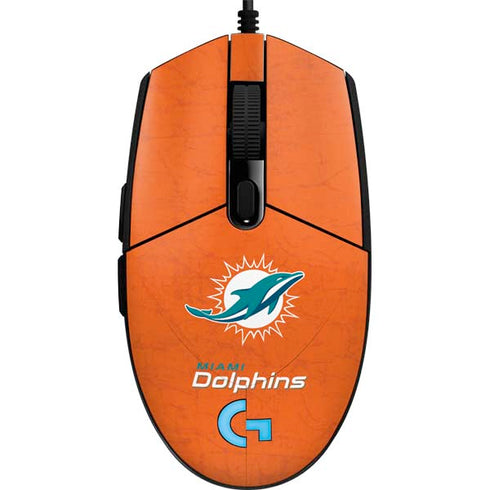 NFL Miami Dolphins Distressed- Orange G203 Prodigy RGB Wired Gaming Mouse Skin